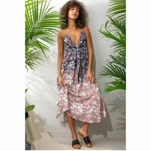 Free People Sun Bleached Maxi Dress Chocolate